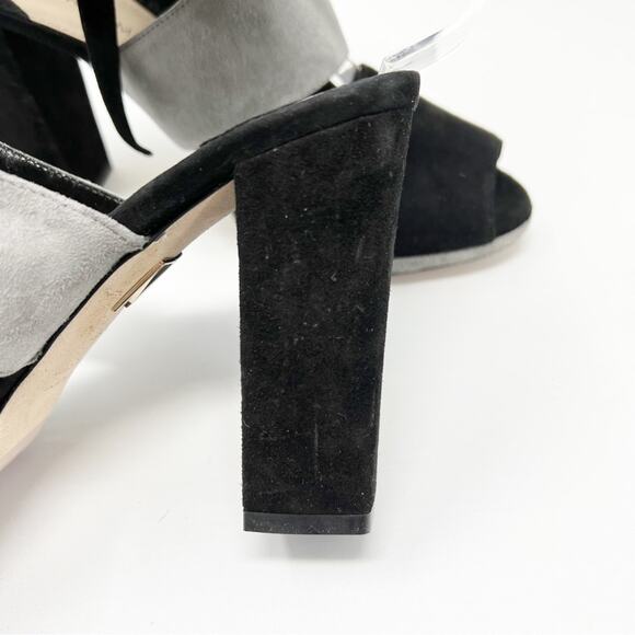 Tamara Mellon Tied Up Peep Toe Block Heels Size 38 - Picture 5 of 10